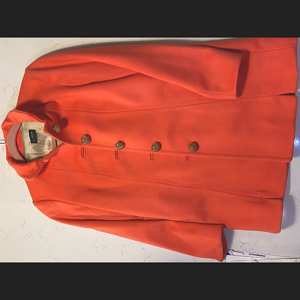 J crew size 4 salmon peacoat